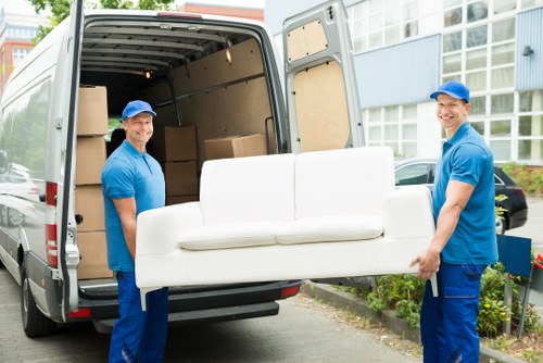Commercial moving team planning a business relocation in Catford