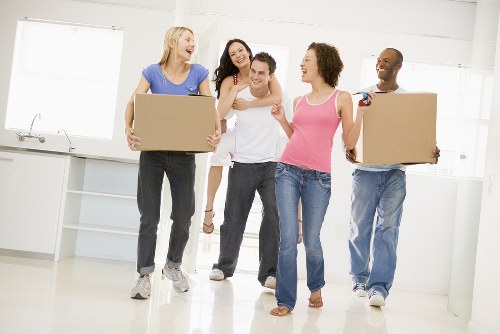 Removal van loading for a Catford move with boxed household items