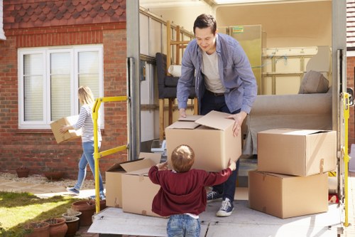 Careful packing and transport support for Catford students