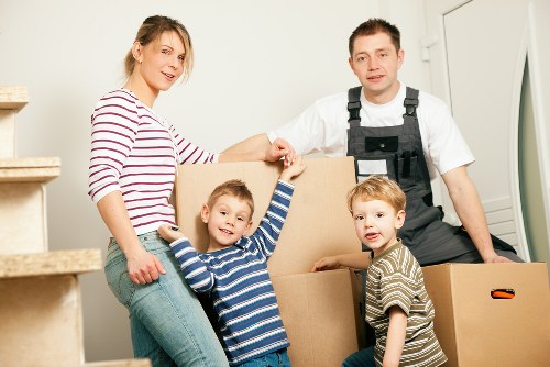 Professional movers assisting with an office relocation in Catford