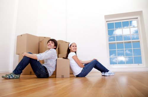 Catford movers carrying out trained lifting and packing procedures