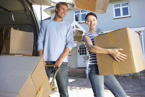 A successful move in Catford with boxes and furniture ready for delivery