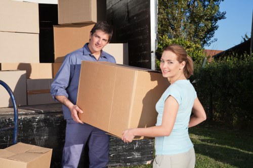 Removal van at a residential property during a move in Catford